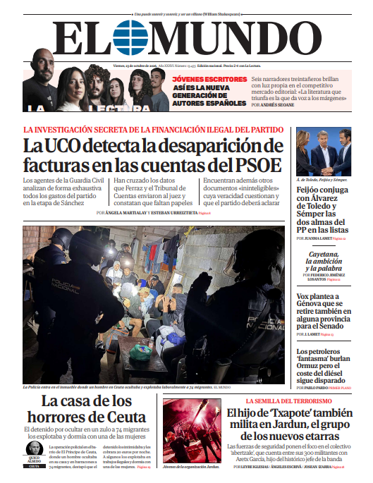 Portada de EL MUNDO del viernes 23 de octubre de 2026