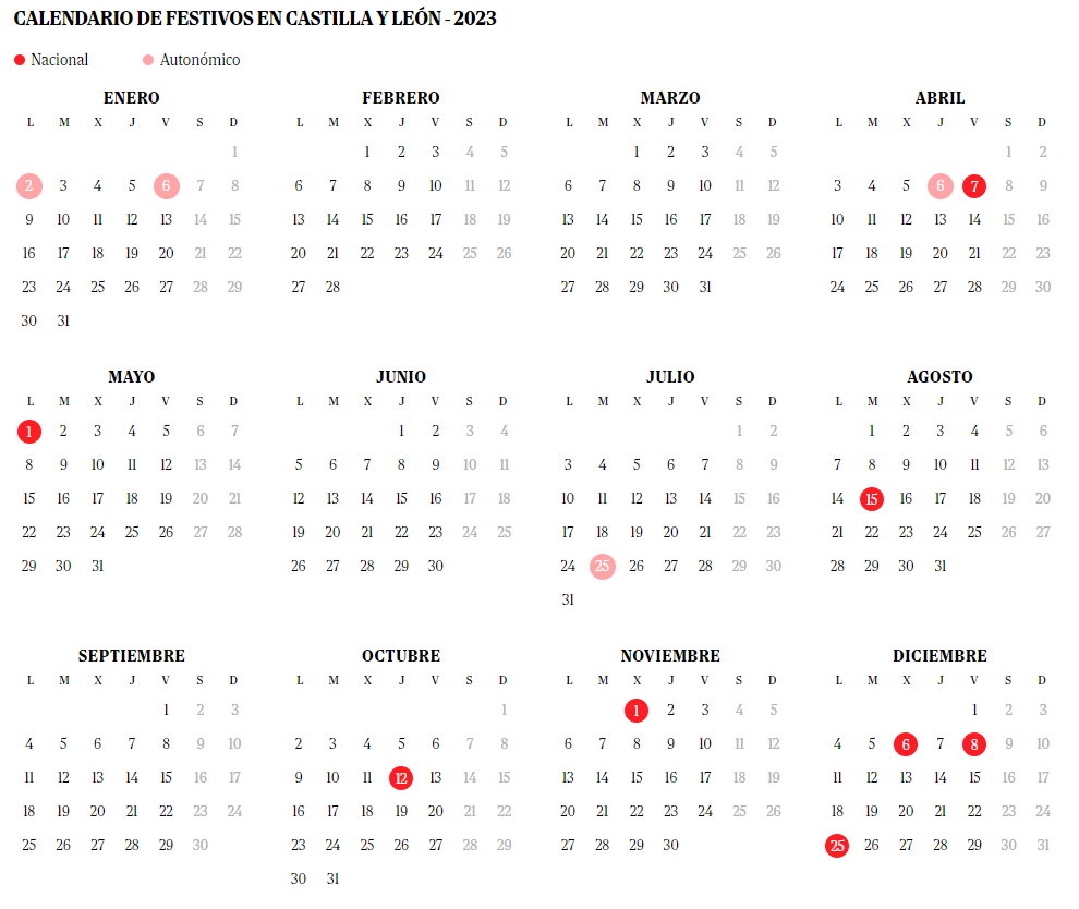 Fiestas Locales Leon 2023 Calendario laboral de Castilla y León 2023: festivos y puentes | Cómo
