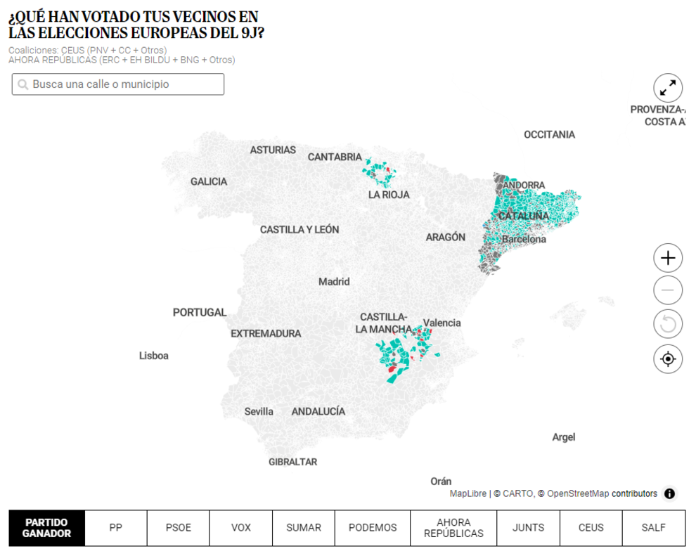 ¿Qué ha votado tu vecino? Los resultados de las elecciones europeas ...