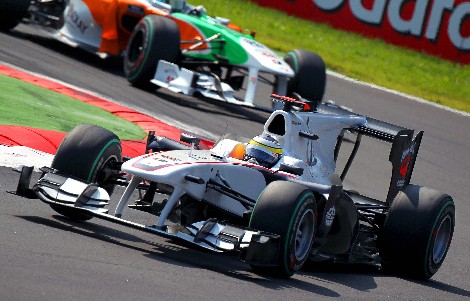 De la Rosa a los mandos del Sauber en Monza, durante su última carrera con la escudería.
