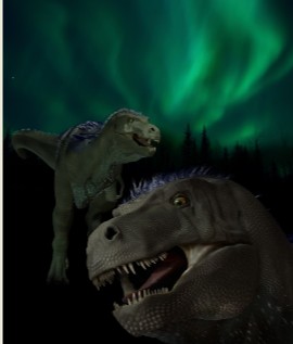 Recreacin artstica del Tiranosaurio enano de Alaska. / Karen Carr