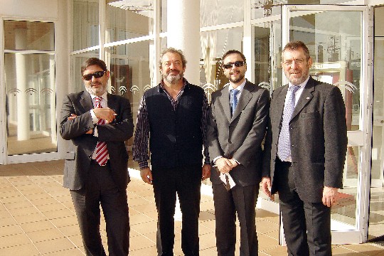Guerrero, Lanzas, Mellet y Rivas, en un acto en Islantilla. 