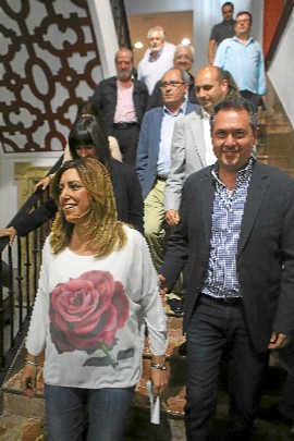 Susana Díaz, en la noche electoral del domingo. / Jesús Morón 