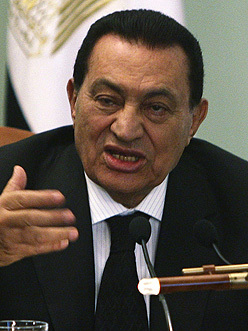 El presidente egipcio Hosni Mubarak