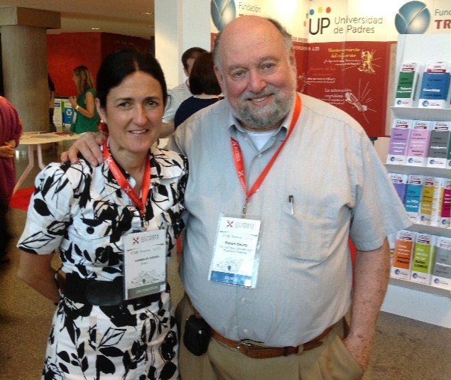 Robert Swartz, con Carmen de Andrs, de la organizacin de ICOT.