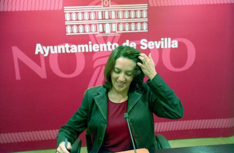 Evangelina Naranjo, en su etapa anterior en el Ayuntamiento de Sevilla. / CONCHITINA