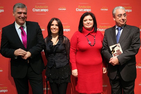 Pepe Fernández, Esperanza y Rosa García Perea y Miguel Andréu. (Foto: Jesús Morón)