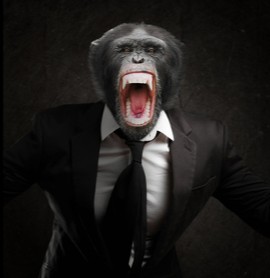Fotomontaje de un 'ejecutivo chimpanc'. | Aaron Amat 