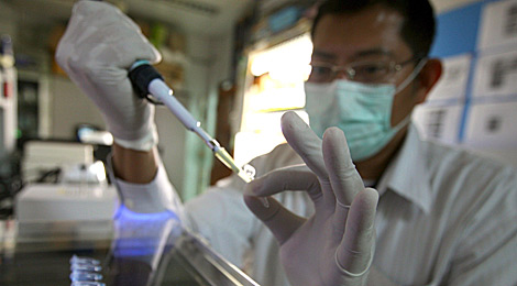 Un técnico realiza pruebas de detección de virus. | El Mundo