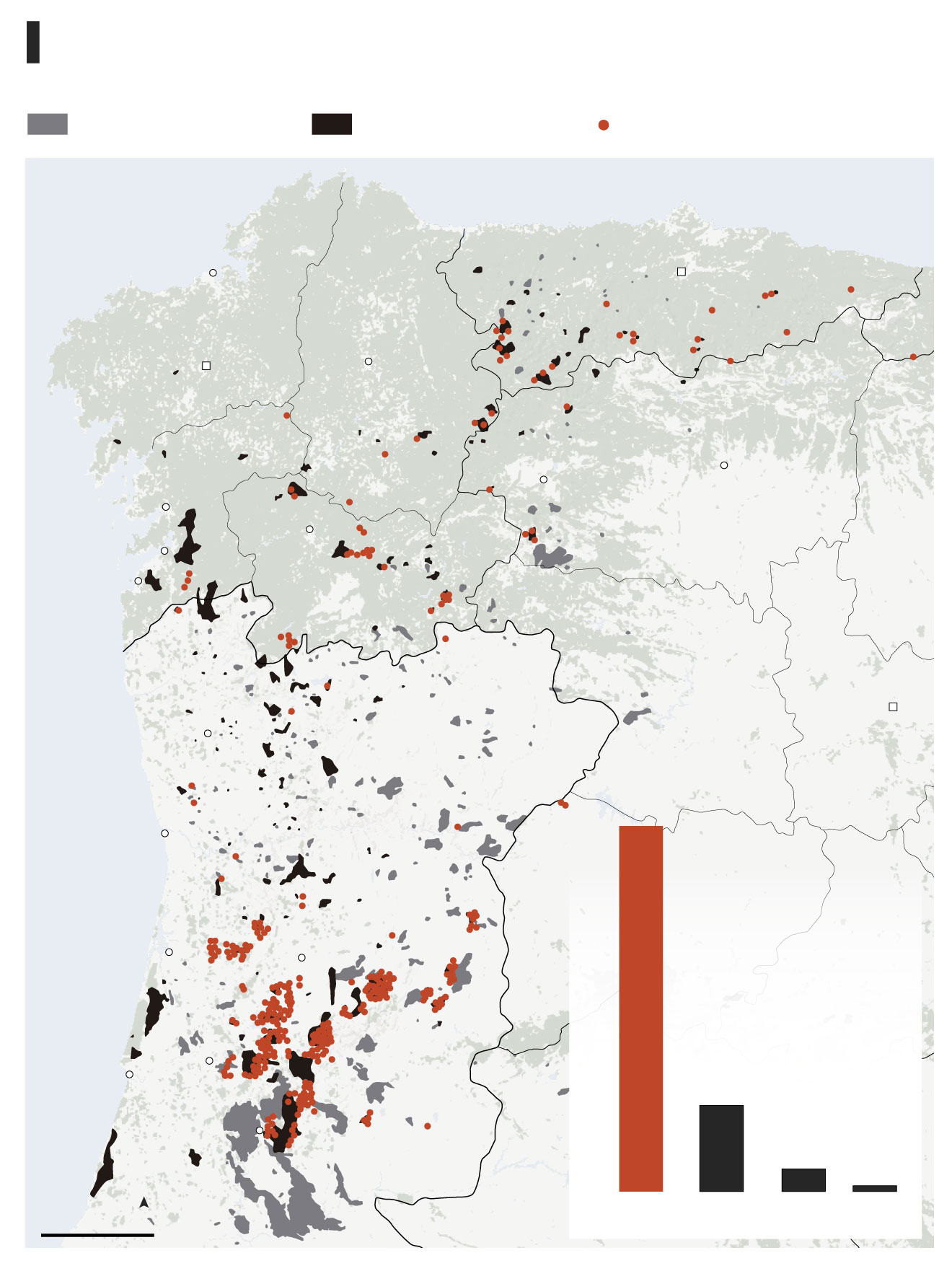 Oleada de incendios en Galicia, Asturias y Portugal