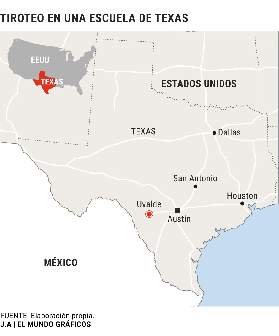 Un joven mata a 19 niños y dos profesoras en un tiroteo una escuela de Texas