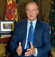 Don Juan Carlos, durante el mensaje de Navidad. (EFE)