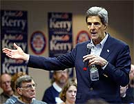 John Kerry, durante un acto de su campaa. (AP)