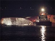 Imagen de la nave hundida en Bergen. (AP)