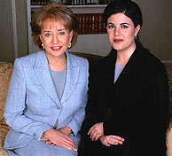Barbara Walters, con Monica Lewinsky. (REUTERS)