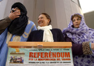 Manifestacin pro referndum en el Shara. (Ricardo Cases)
