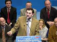Rajoy, en la clausura del foro de economa y trabajo del PP. (EFE)