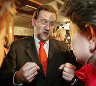 Mariano Rajoy, en Vitoria. (AFP)