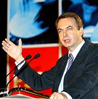 Rodrguez Zapatero, en el acto en Alcorcn (Madrid). (EFE)