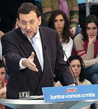Mariano Rajoy, en Logroo. (EFE)