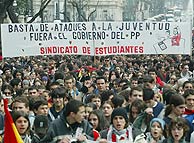 La manifestacin de Madrid, antes de llegar al Ministerio de Educacin. (Kike Para)