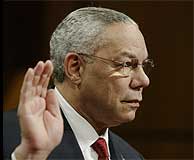 Colin Powell, ante la comisin independiente que investiga el 11-S. (REUTERS)