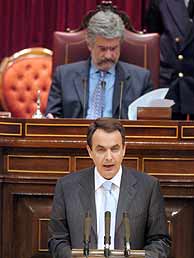 Rodríguez Zapatero, hoy en el Congreso. (EFE) VEA MÁS IMÁGENES