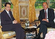 Jos Luis Rodrguez Zapatero y Jacques Chirac. (AP)