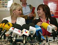 La ministra Cristina Narbona y la comisaria europea de Medio Ambiente, Margot Wallstrm. (EFE)