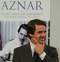 Jos Mara Aznar, durante la presentacin de su libro. (REUTERS)