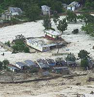 La localidad de Fond-Verrettes, en Hait, anegada por el agua. (AP)