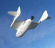 El vehculo espacial 'SpaceShipOne'. (AP)