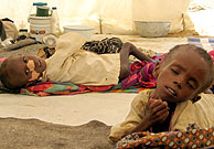 Nios refugiados vctimas de desnutricin severa. (REUTERS)