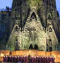 Actuacin del coro Gospel de Barcelona. (EFE)