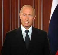 Putin durante su mensaje a la nacin. (AFP) VEA MS IMGENES