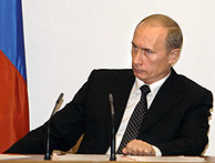 El presidente Putin, durante la reunin del lunes. (REUTERS)