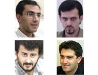 Cuatro de los cinco periodistas iranes digitales detenidos. (PsF)