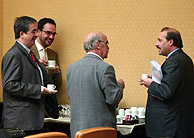 Los miembros de la comisin, Antonio Hernando (PSOE), Joan Puig (ERC), Jos Antonio Labordeta (CHA) y Vicente Martnez Pujalte (PP). (Foto: Javi Martnez)