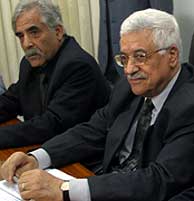 Abu Mazen durante la reunin con las facciones palestinas (AP)