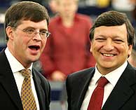 Jan Peter Balkenende y Jose Manuel Duro Barroso. (EFE)