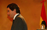 Aznar, tras su intervencin en Moncloa el 12 de marzo. (Foto: Chema Tejeda)