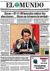 Imagen de la portada del diario EL MUNDO