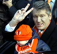 El candidato proeuropeo y lder de la 'revolucin naranja', Viktor Yushchenko. (Foto: EFE)