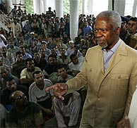Kofi Annan, en Sri Lanka. (Foto: REUTERS)
