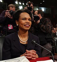 Condoleezza Rice, en el Senado. (Foto: AP)