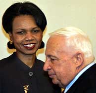 Rice se ha reunido con Ariel Sharon. (Foto: AP)