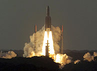 El Ariane 5, en el momento de su lanzamiento. (Foto: AP)