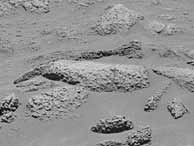La roca encontrada por el 'Spirit'. (Foto: NASA/JPL)