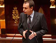 Jos Luis Rodrguez Zapatero, en la Asamblea Nacional Francesa. (Foto: EFE)