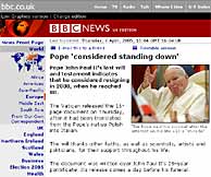 Medios de todo el mundo, como la BBC, han hecho referencia a la interpretación sobre la posible renuncia del Papa.